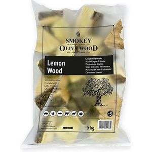 Smokey Olive Wood - Chunks - 5kg Citroenhout - voor de BBQ en Smoker - grote brokken ø 5cm-10cm
