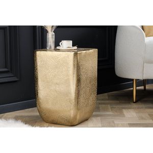 Design bijzettafel UNIT 45cm goud gehamerd handgemaakt metaal aluminium - 42733