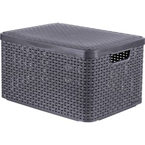 Curver Style Mand L - 30 liter - Antraciet met deksel