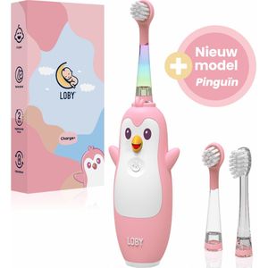 Loby - Elektrische tandenborstel kind - Baby tandenborstel - Oplaadbaar en met Smart™ Timer - Roze - 0 t/m 6 Jaar