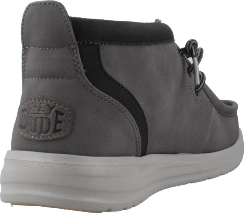 HEYDUDE - Wally Mid GripR - Instappers - Grey/Black