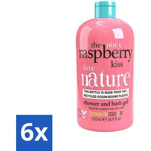 Treaclemoon - Bad- en Douchgel - The Raspberry Kiss - Zoete Frambozengeur - 500ml - Voordeelverpakking - 6 stuks