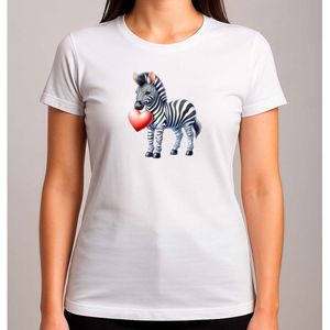 Streepina - T Shirt - Cute - Cutie - Zebra - Mood - SchattigeZebra - LieveZebra - ZebraKnuffel - KleineZebra