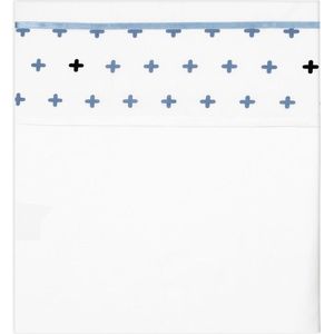 Briljant Baby - Wieglaken - 75 x 100 cm - dessin Crizzz Crozzz - Silver Blue