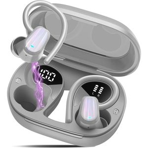 Draadloze Bluetooth 5.4 Hoofdtelefoon met 4 Microfoons - HiFi Stereo in-ear, Grijs