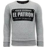 Sweater Heren - Pablo Escobar El Patron - Grijs