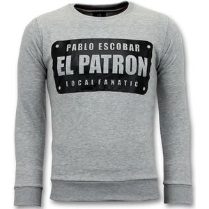 Sweater Heren - Pablo Escobar El Patron - Grijs