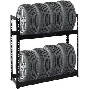 Bandenrek voor 8 Banden | Verstelbaar en Stabiel | Ideaal voor Garage en Werkplaats
