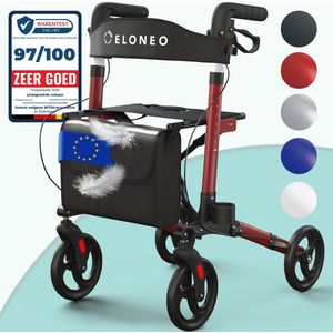 ELONEO - Rollator - Lichtgewicht - Opvouwbaar - Binnen&Buiten - Met Rugleuning