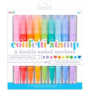 Ooly Confetti Stamp Dubbel-End Markers