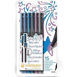 Chameleon Fineliners 6 pack - Cool Colors