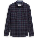 Tom Tailor Regular fit corduroy overhemd met ruitjesmotief