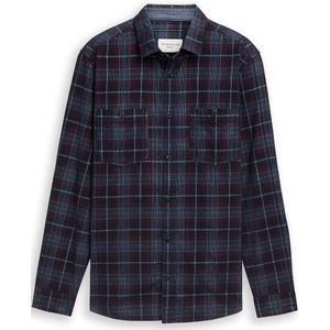 Tom Tailor Regular fit corduroy overhemd met ruitjesmotief