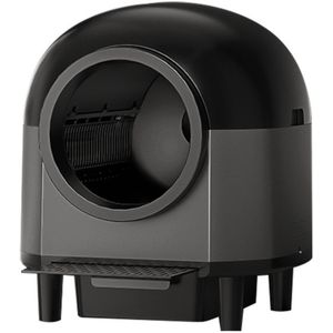 Maxipets® NOVA Black - Automatische Kattenbak Zelfreinigend - Elektrische & Zelfreinigende kattenbak - 80L XXL - incl. Kattenbaktrap, App & Zakken - Zwart