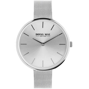 Lucardi Dames Donna Mae horloge mesh band zilverkleurig - Horloge - Staal - Zilverkleurig - 38 mm