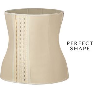 Perfect Shape Waist Trainer Beige | Maat S | Latex Body Shaper voor een Slanke Taille & Zandloper figuur | Corrigerend en Afslankend | Shapewear/Korset