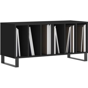 Platenspeler Meubel - LP-kast - Platenspelerkast - Draaitafelstandaard - Platenspelerstandaard - Vintage Displayplank - Zwart