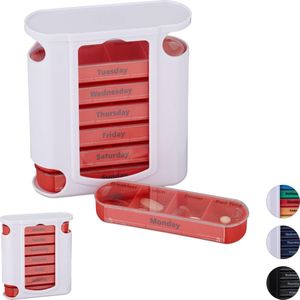 2x pillendoos 7 dagen 4 vakken - medicamentendoos - Engels - pillendoosje