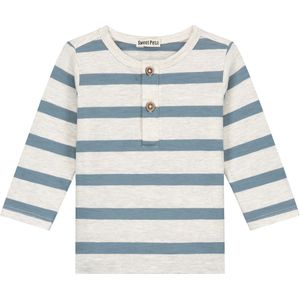 Sweet Petit baby shirt Jip - Jongens - Soft Ecru Melange - Maat 68