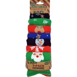 INTERSOCKS- HEREN KERSTKOUSEN - MULTIPACK- 7PAAR- KITCH KERSTSOKKEN 39/42