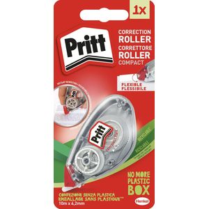 Pritt Correctie Roller Compact | Pritt Roller 4.2 x 10 mm | Eco Verpakking Correctieroller Blister | Kantoor & School Correctieroller.