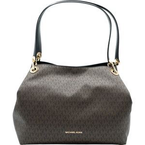 Michael Kors Raven Dames Handtas - Zwart/Bruin - One Size