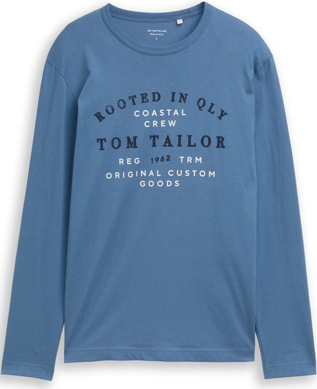 Tom Tailor Shirt met lange mouwen en logoprint