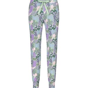 Hunkemöller Dames Nachtmode Pyjamabroek Jersey - Groen - maat XS