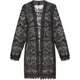 usha - FESTIVAL - Gebreid Vest - Zwart - Lange Mouw