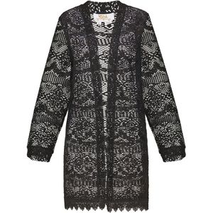 usha - FESTIVAL - Gebreid Vest - Zwart - Lange Mouw