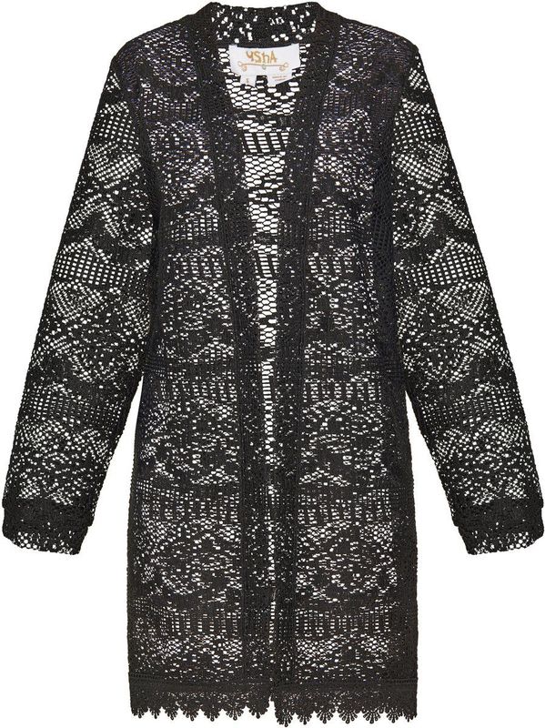 usha - FESTIVAL - Gebreid Vest - Zwart - Lange Mouw