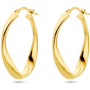 Creolen - Zilver Verguld - Geel - 31x4 mm - 1 Micron