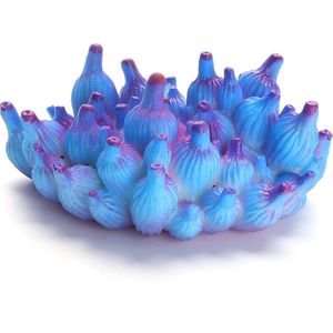 Nobleza Koraal fluorescerend - Aquariumplant - Nepplant - Rubberen plant - Aquarium inrichting - Aquariumdecoratie - Blauw