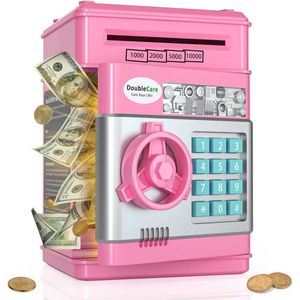 Elektronisch spaarvarken met wachtwoord voor kinderen - Schattige mini-geldautomaat spaarpot - Automatische scroll geldkluis - Verjaardagscadeau voor jongens