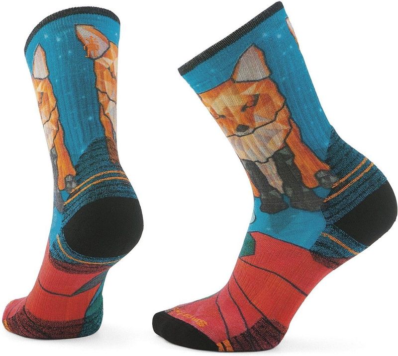 Smartwool - Hike Targeted Cushion Geo Fox Print - Sokken - Blauw - EU 42-45