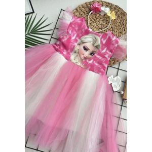 Elsa jurk 104 roze frozen feestjurken meisjesjurk anna elsa kinderjurk