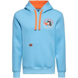 King Kerosin - hoodie - Kauwgom - bubble gum - Licht Blauw - Maat L