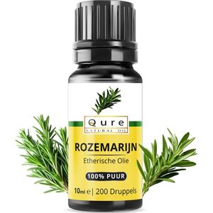 Rozemarijn Olie 10ml | Etherische Rozemarijn Olie van Therapeutische Kwaliteit | Biologisch | 100% Puur & Onbewerkt | Rozemarijnolie Voor Haargroei en verzorging van de Huid | Aromatherapie | Rosemary Oil