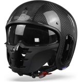 SHARK S-DRAK 2 CARBON SKIN Motorhelm jethelm Carbon Zilver Zwart - Maat XS