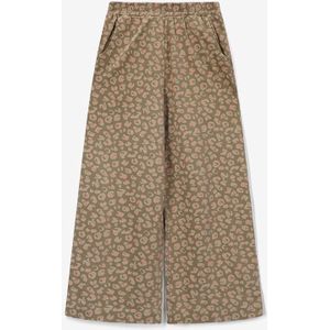 Sissy-Boy - Wide Leg Broek - Groen - Leopard Print