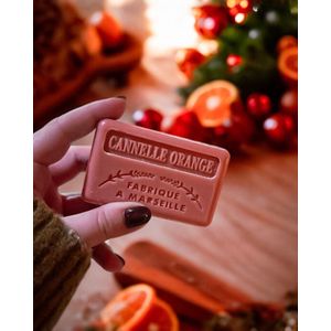 4x Savon de marseille Kaneel - Sinaasappel - herfstgeuren - biologische zeep - vegan zeep - franse zeep