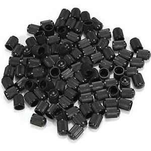 5 Ventieldopjes - Auto - Motor  - Zwart - Universeel - Ventieldop - Ventieldoppen