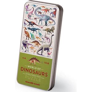 Crocodile Creek puzzel in blik World of Dinosaurs - 150 stukjes