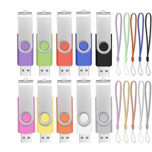 Bulk Thumb Drives USB-stick - 2 GB - 10 Pack - Multicolor