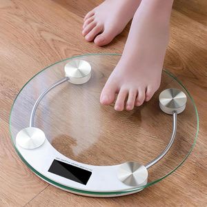 Digitale Personenweegschaal met Stap-op Technologie en Hoge Precisie Geharde Glazen Sensoren - LCD Display tot 180 kg - Transparante Personenweegschaal