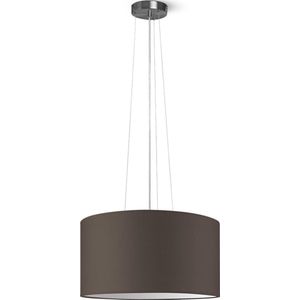 Home Sweet Home hanglamp Bling - verlichtingspendel Hover inclusief lampenkap - lampenkap 50/50/25cm - pendel lengte 100 cm - geschikt voor E27 LED lamp - taupe
