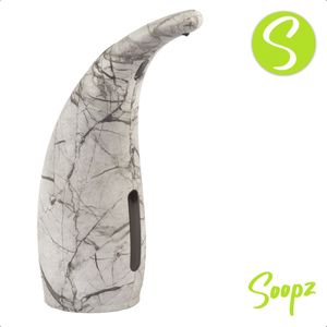 Soopz Marble Grey Classic - Automatische zeepdispenser - No touch sensor - Marmerkleur - 300ml – Zeeppompje