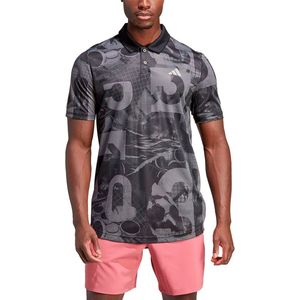 Adidas Club Graphic Polo Met Korte Mouwen Grijs M Man