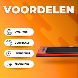 Loopband deluxe - Onder bureau - Hometrainer voor thuis - Fitnessapparaat elektrisch - Digitaal LED Display - 1-6,0 km/u