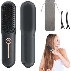 Solacis Draadloze stijlborstel - Stijlborstel - Elektrische haarborstel - Draadloze fohn - Draadloze haarborstel - Must have voor uw haar!
